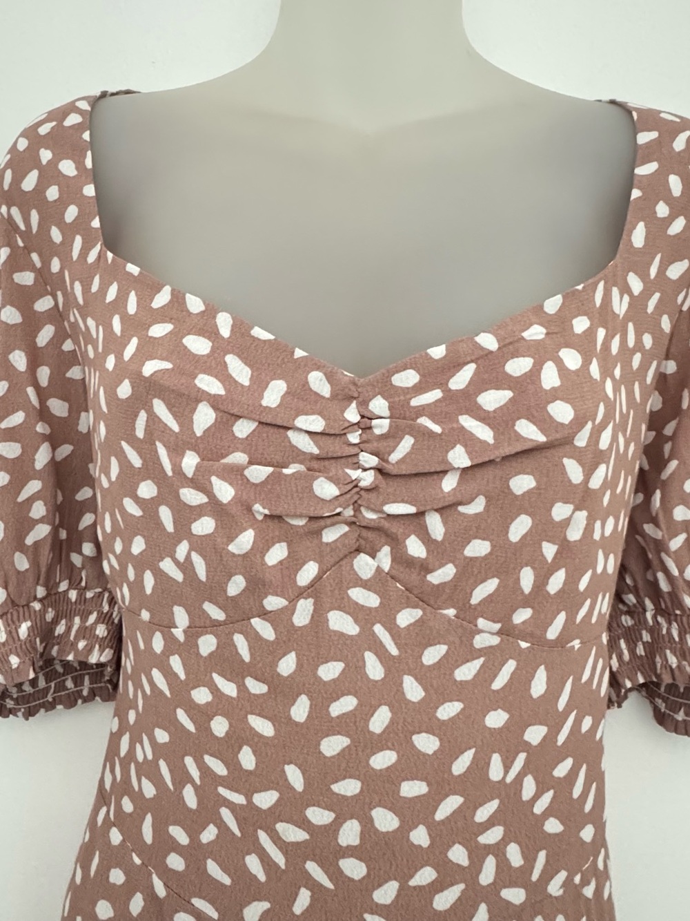 Petal & Pup Blush Midi Dress with Cream Dot Print - Picture 3 of 16